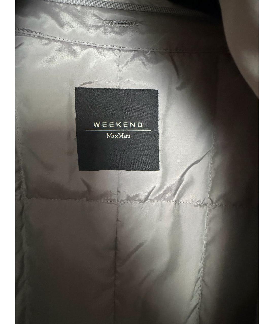 WEEKEND MAX MARA Серая полиэстеровая куртка, фото 3