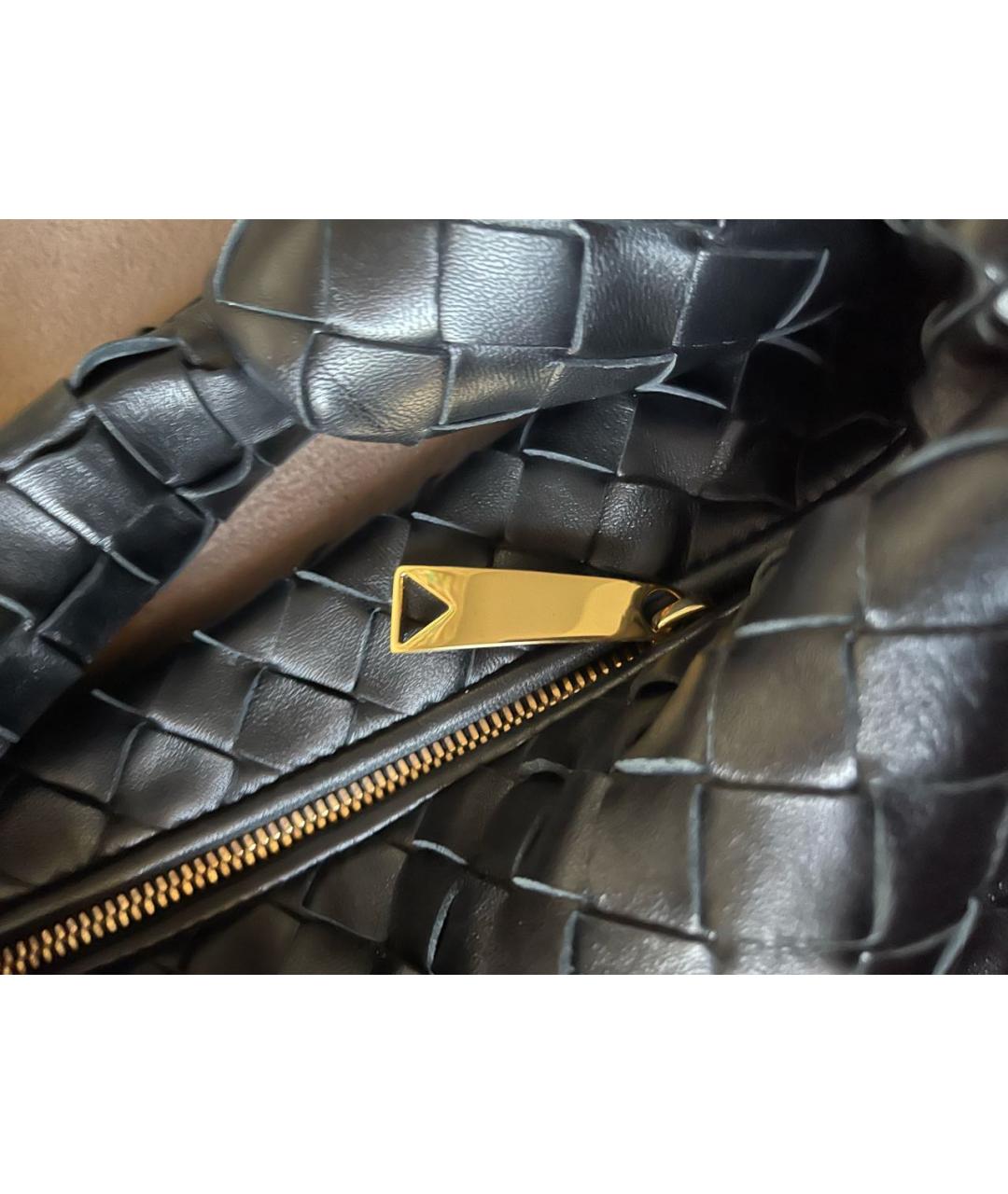 BOTTEGA VENETA Черная кожаная сумка с короткими ручками, фото 7