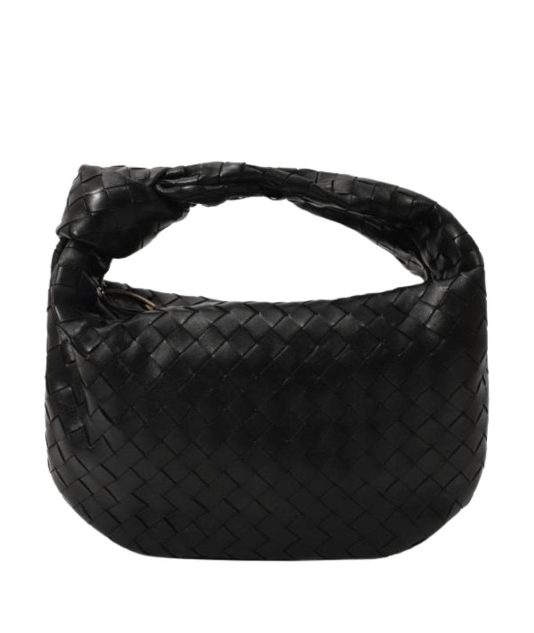 BOTTEGA VENETA Черная кожаная сумка с короткими ручками, фото 1