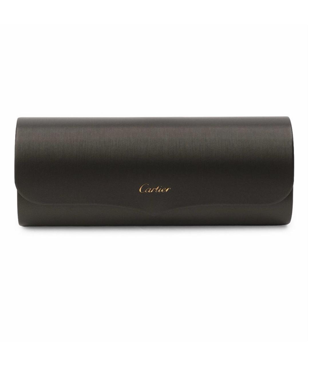 CARTIER Зеленые металлические солнцезащитные очки, фото 4