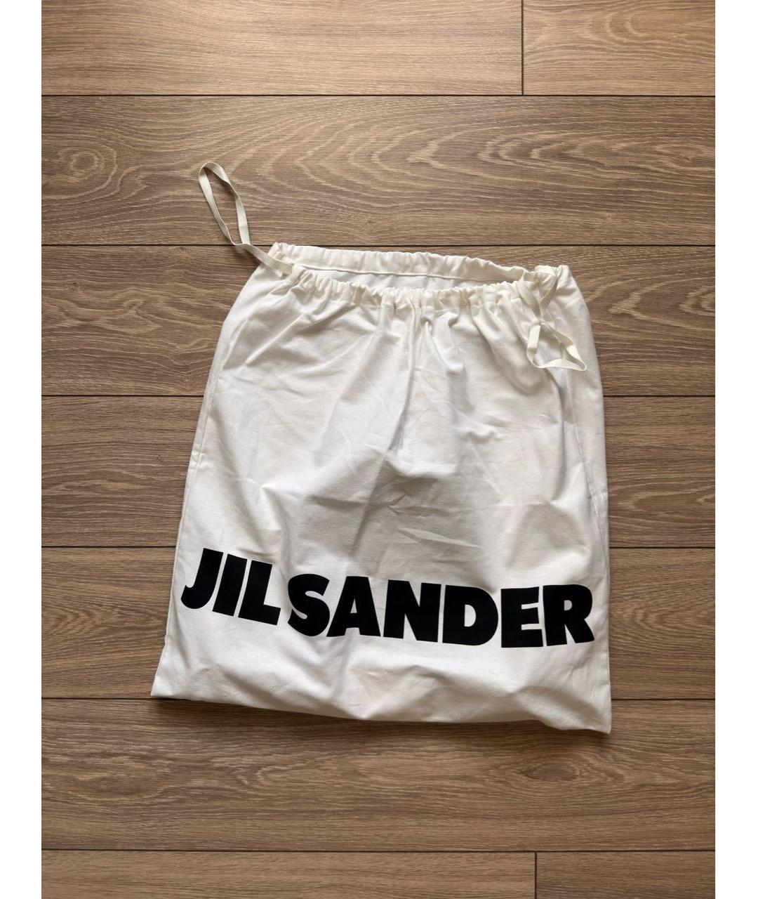 JIL SANDER Бежевая льняная сумка тоут, фото 8