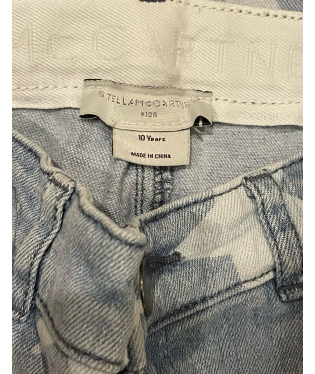 STELLA MCCARTNEY KIDS Голубые хлопковые детские джинсы, фото 4