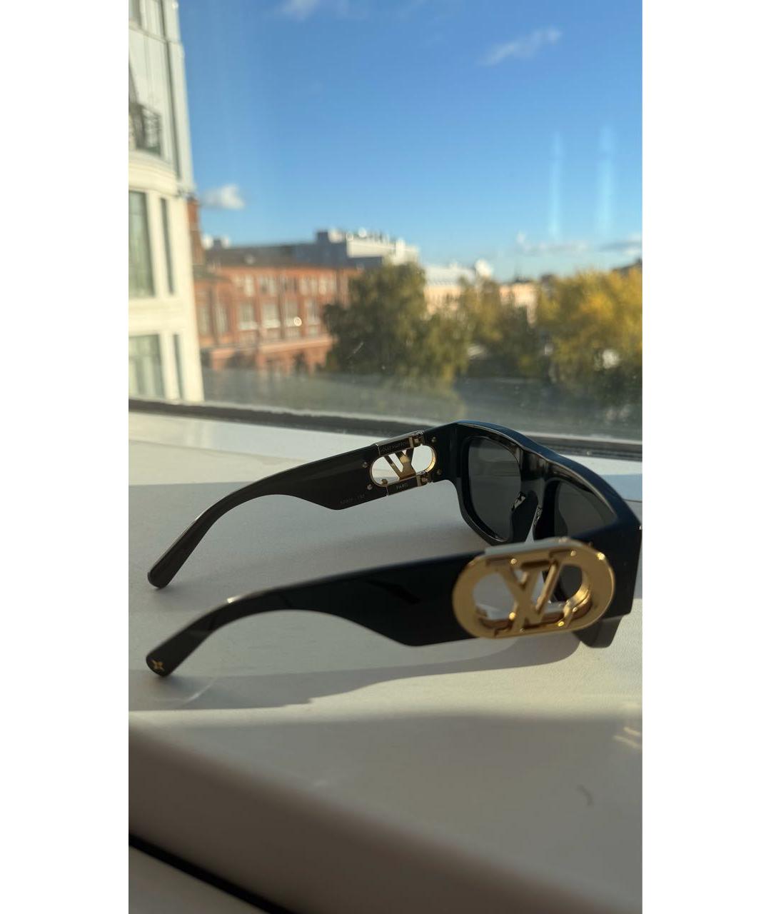 LOUIS VUITTON Черные пластиковые солнцезащитные очки, фото 2