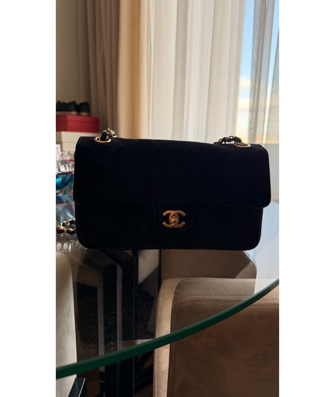 CHANEL Черная замшевая сумка через плечо, фото 2