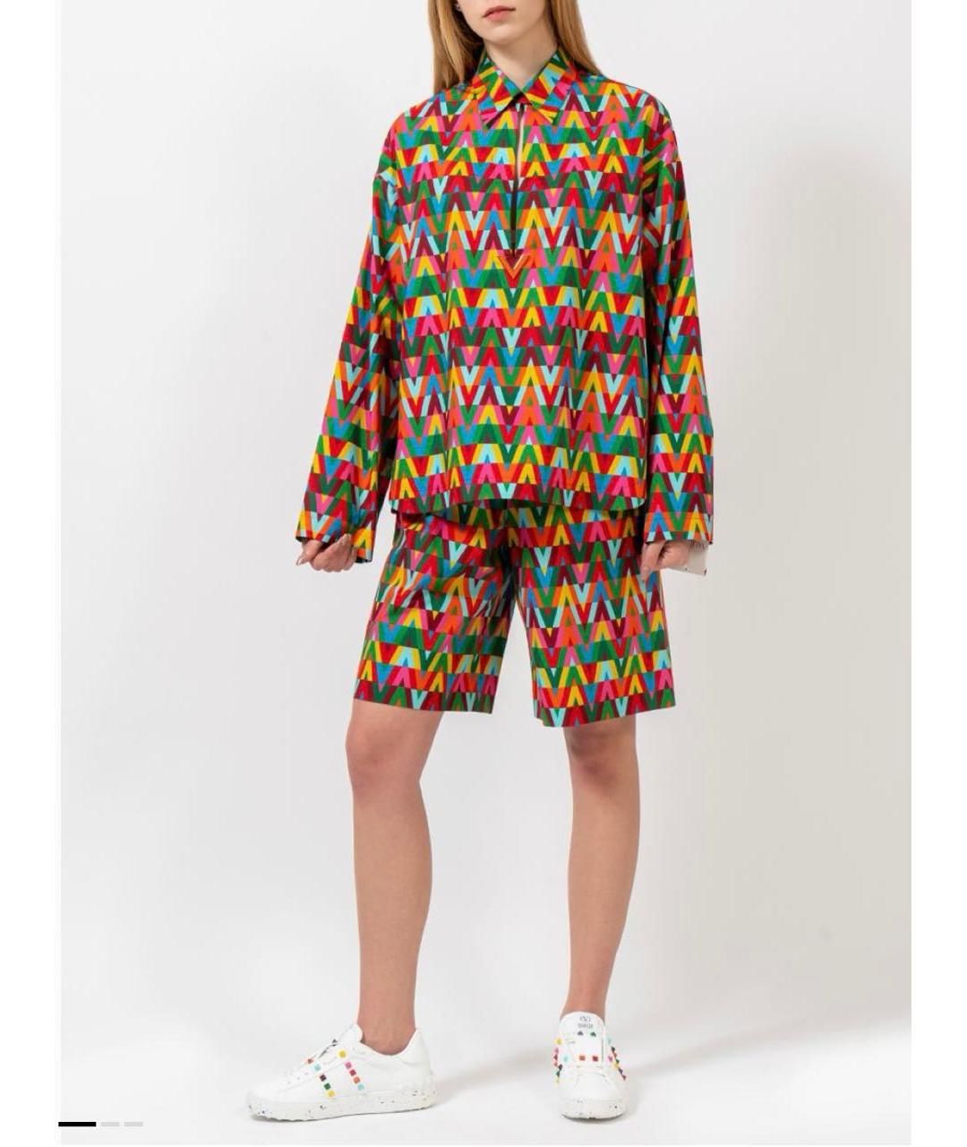 VALENTINO Мульти хлопковые шорты, фото 7