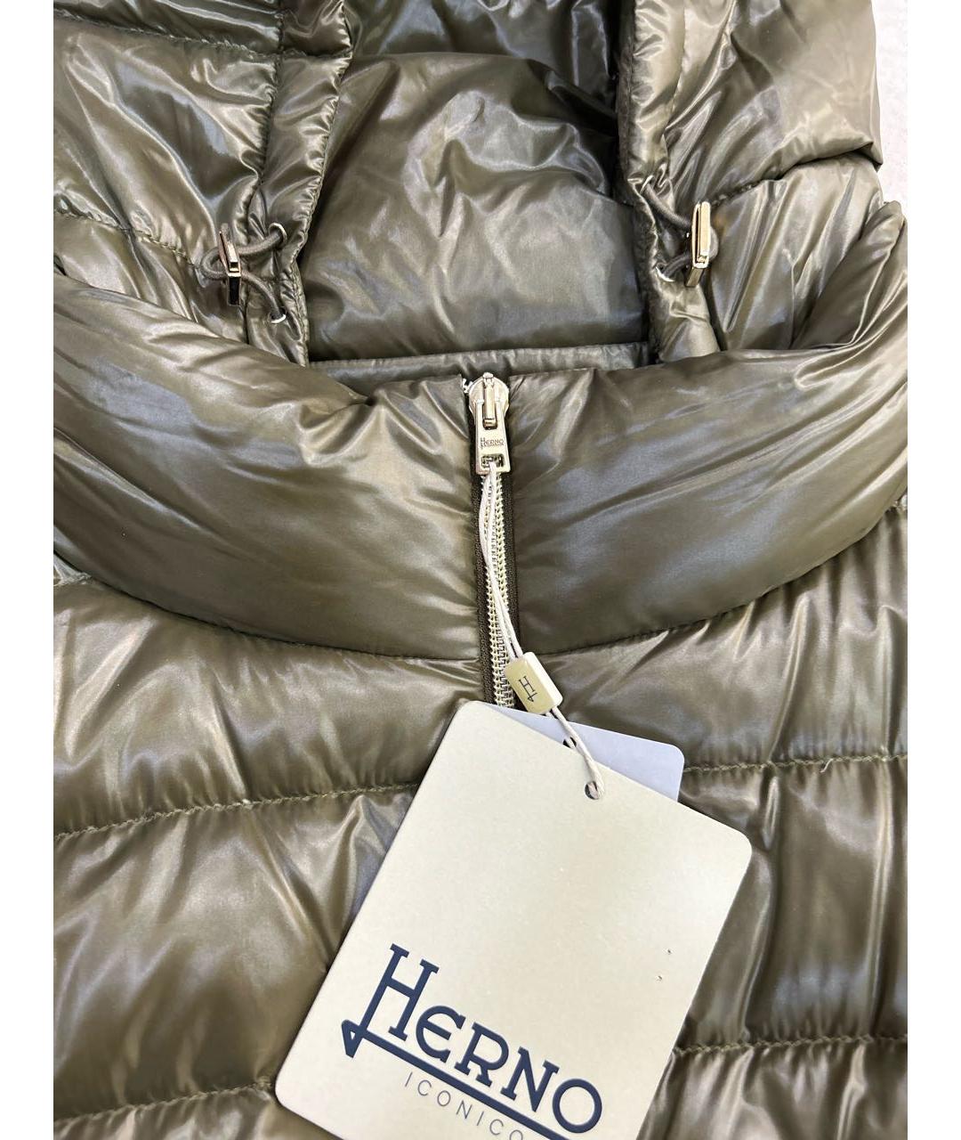 HERNO Хаки куртка, фото 4