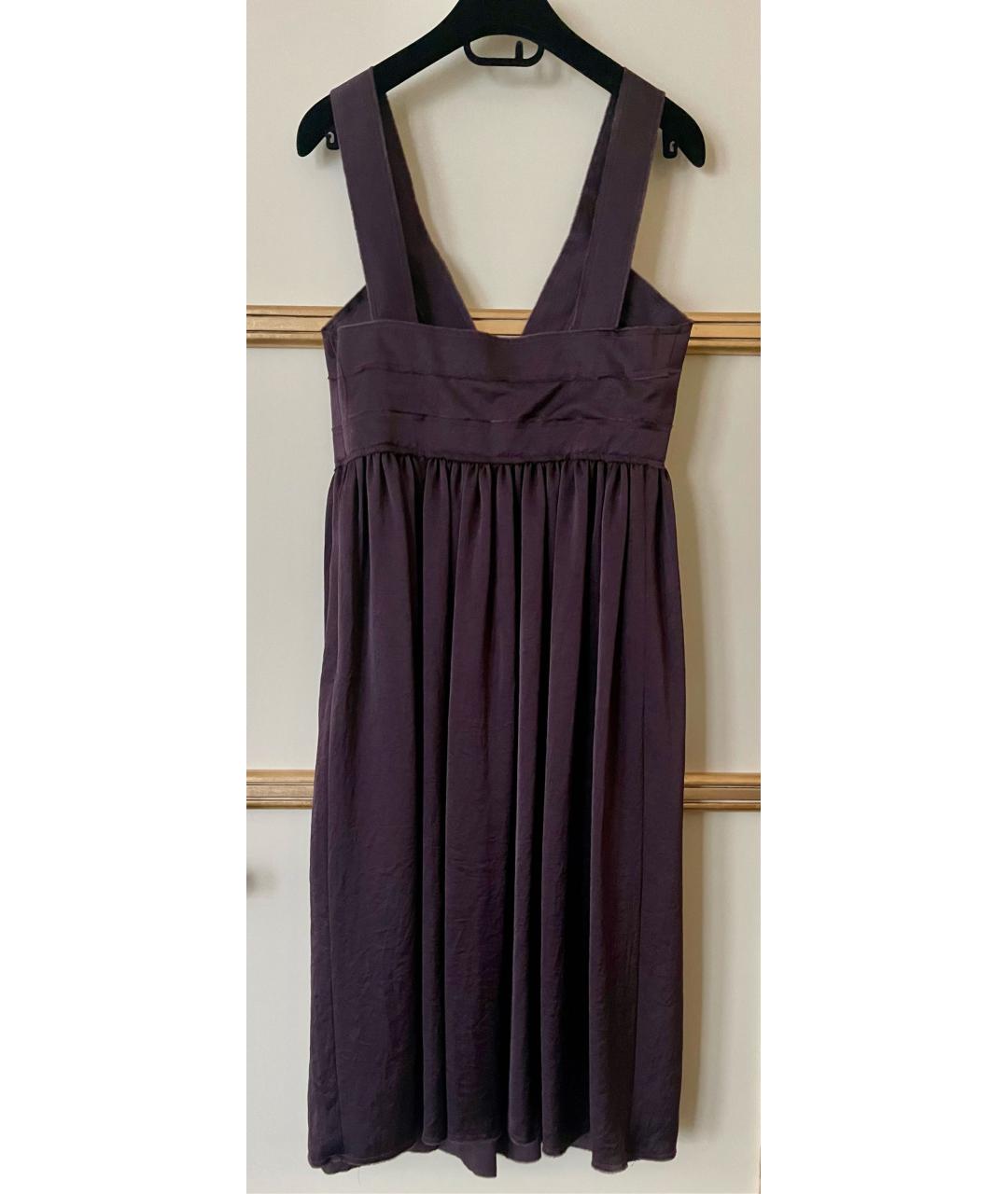 LANVIN Фиолетовое ацетатное коктейльное платье, фото 2