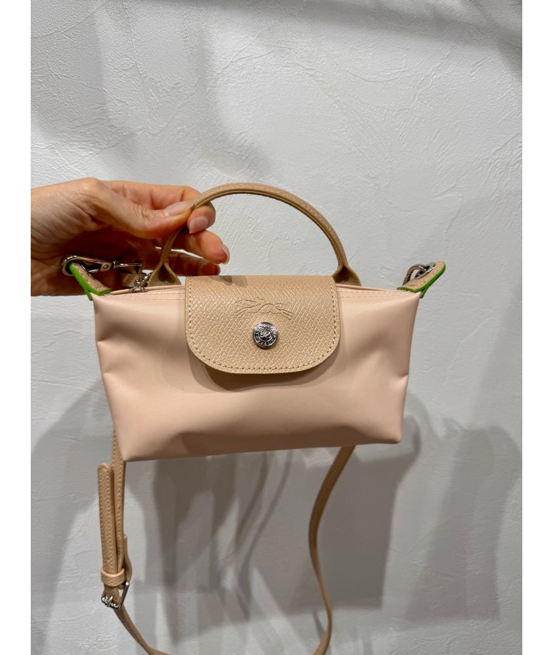 LONGCHAMP Розовая нейлоновая сумка через плечо, фото 3