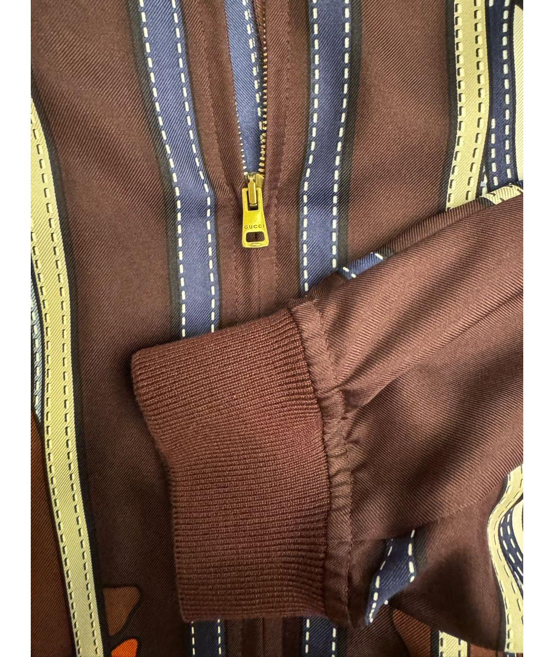 GUCCI Бордовая шелковая куртка, фото 8