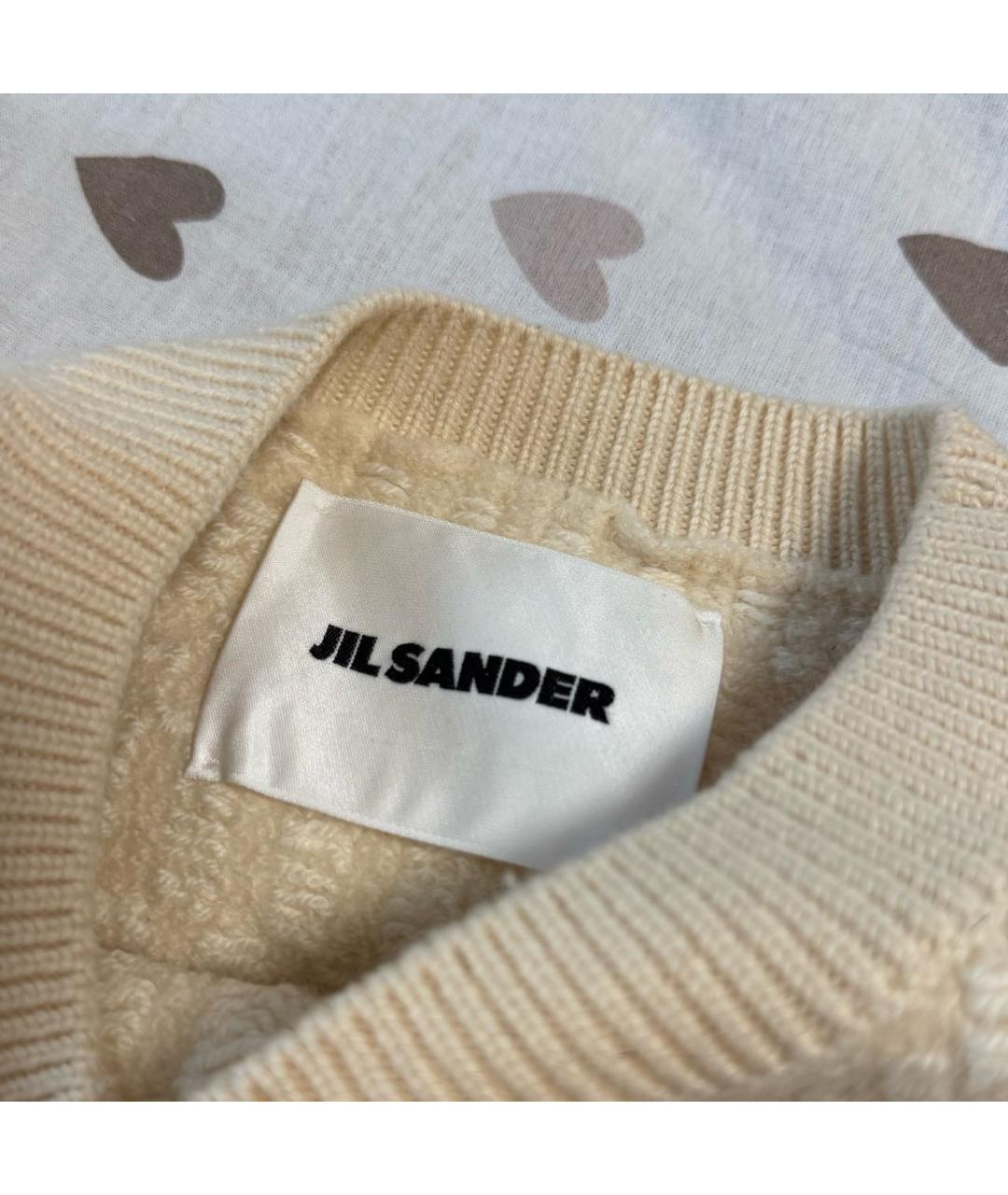 JIL SANDER Бежевый шерстяной джемпер / свитер, фото 3