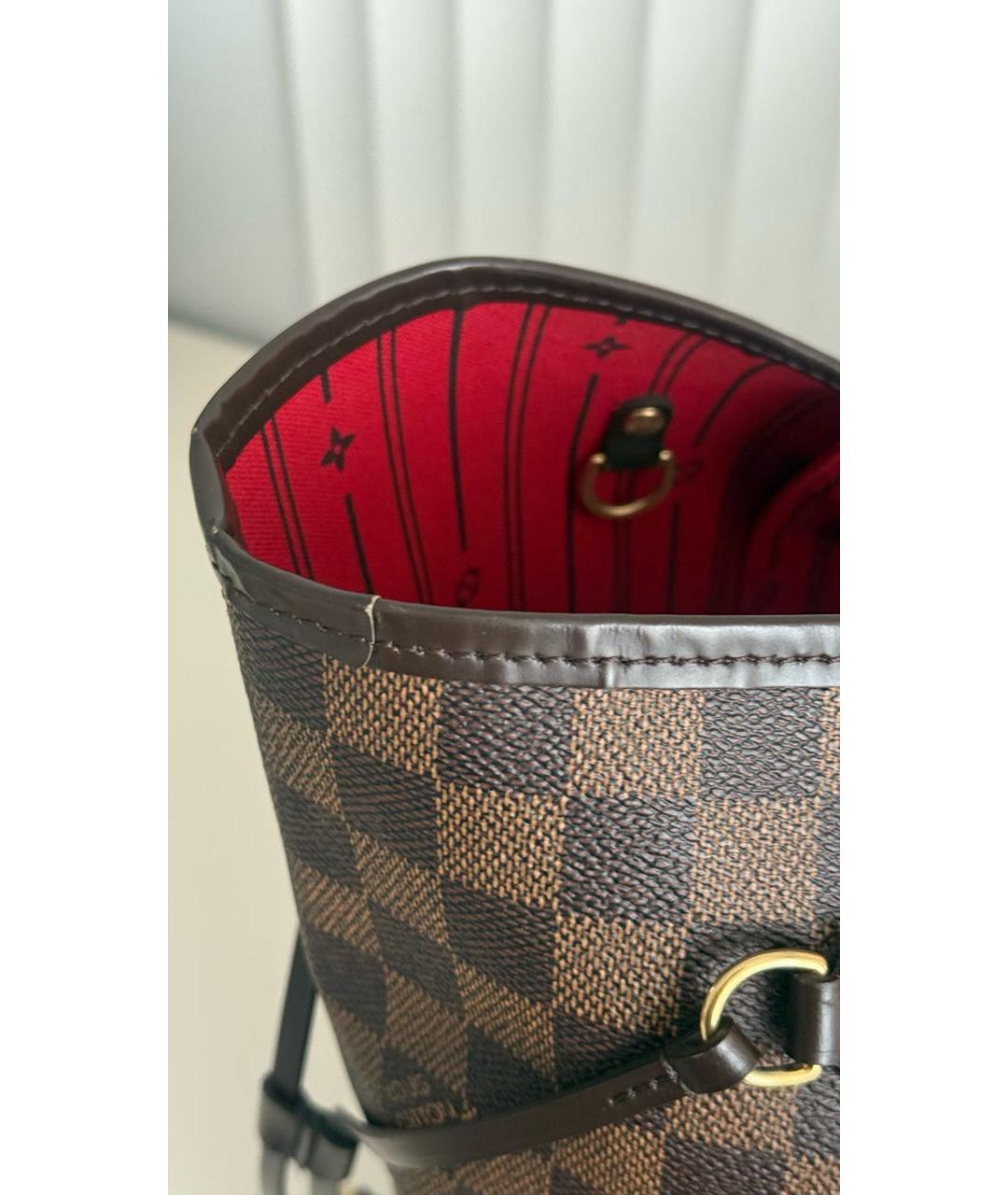 LOUIS VUITTON Коричневая сумка тоут из канвы, фото 4