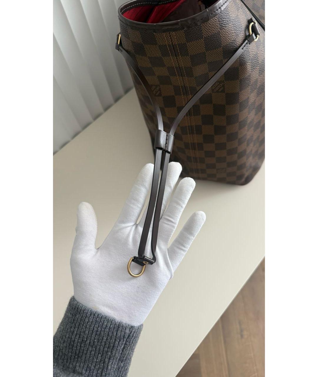 LOUIS VUITTON Коричневая сумка тоут из канвы, фото 8
