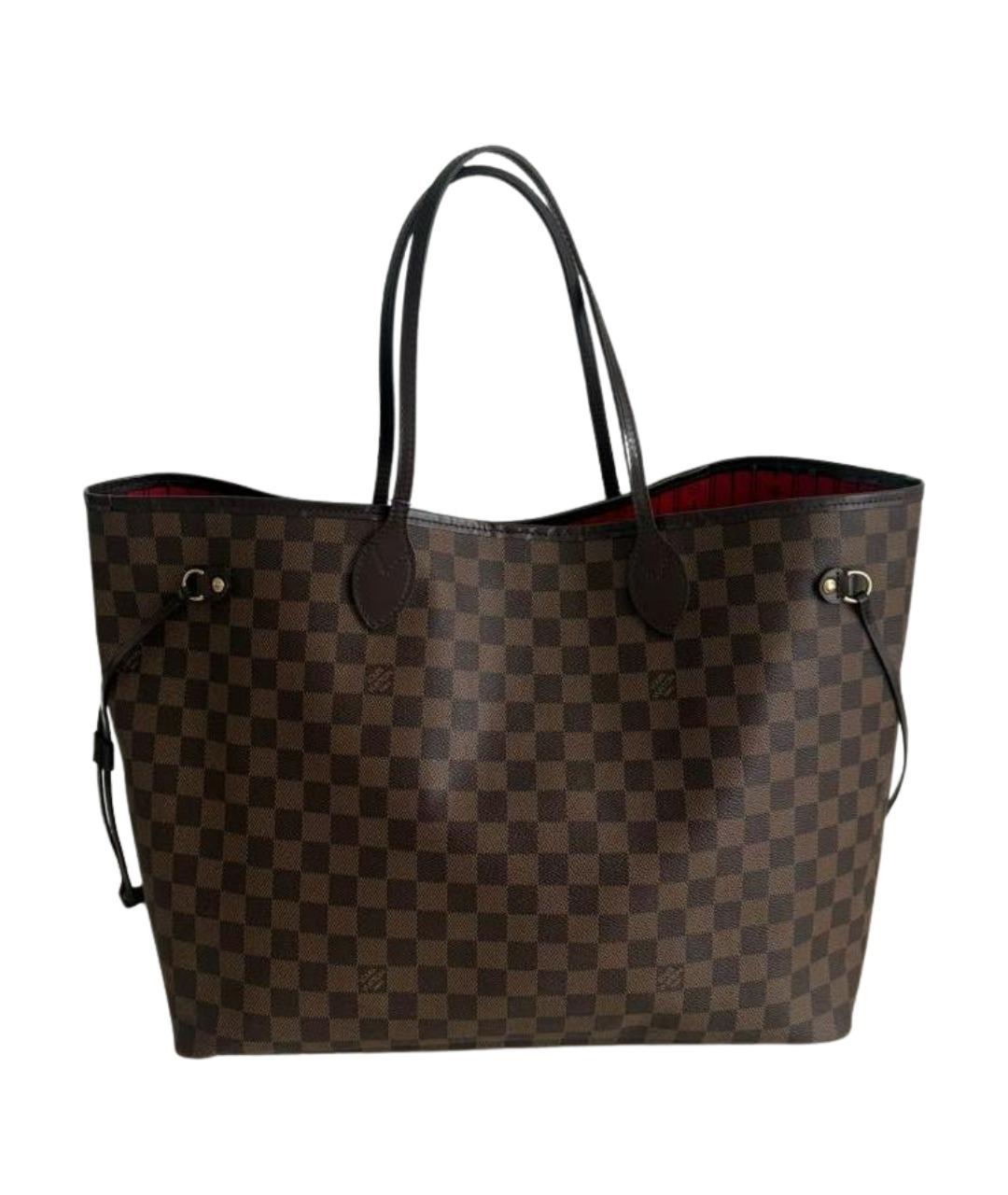 LOUIS VUITTON Коричневая сумка тоут из канвы, фото 1