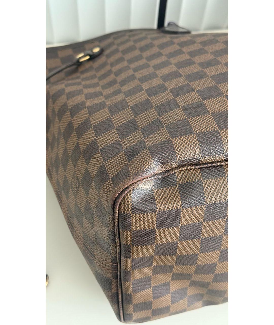 LOUIS VUITTON Коричневая сумка тоут из канвы, фото 7