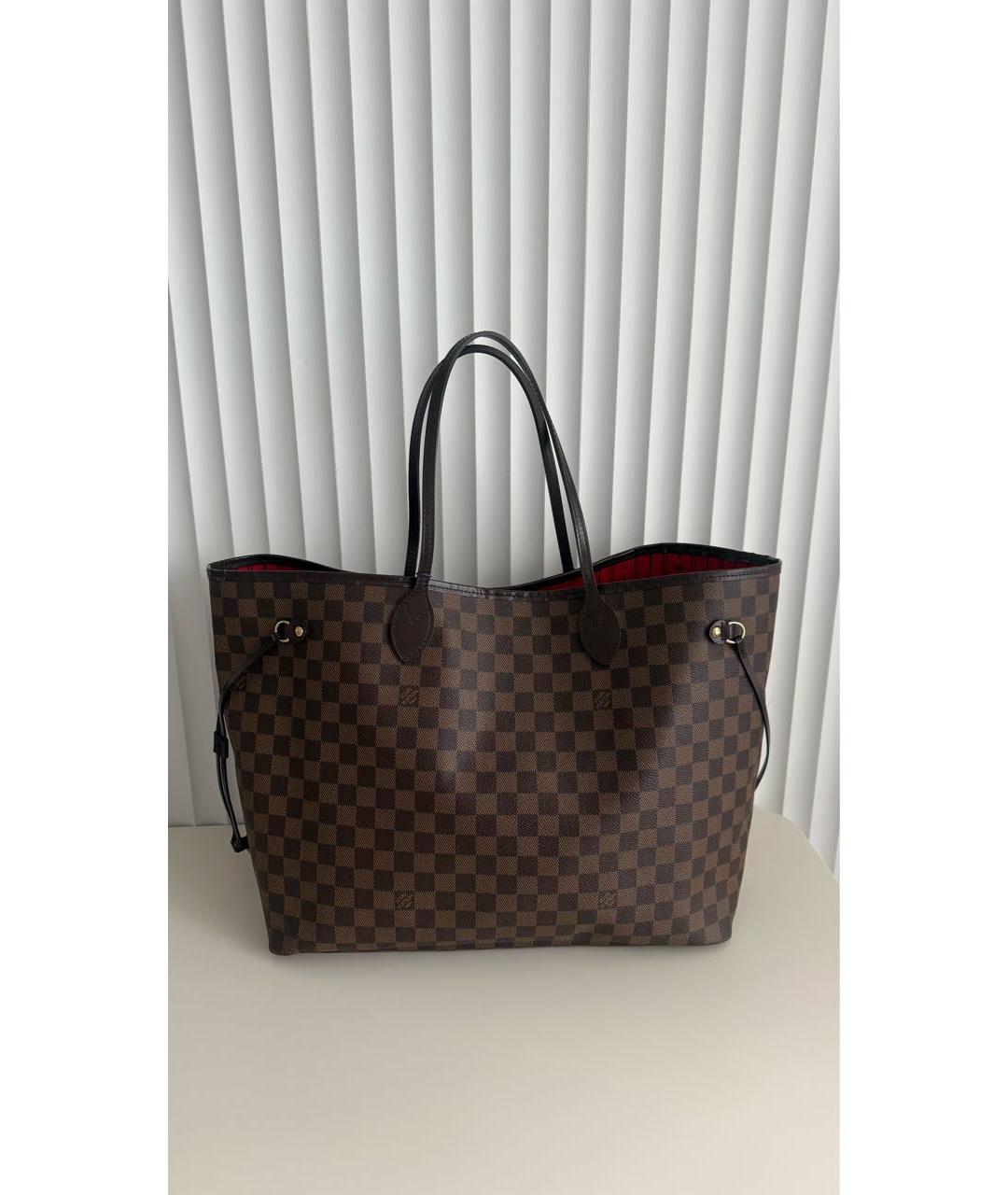 LOUIS VUITTON Коричневая сумка тоут из канвы, фото 9