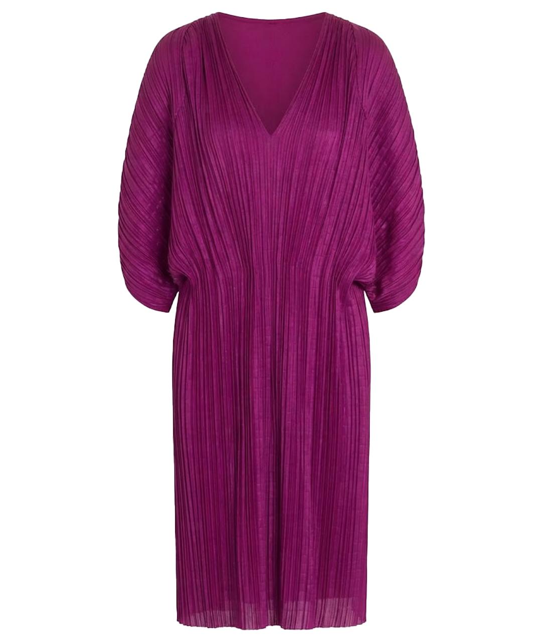 LANVIN Фиолетовое шелковое коктейльное платье, фото 1