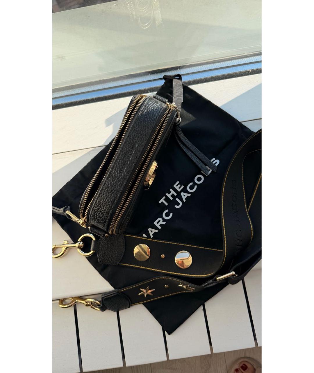 MARC JACOBS Черная кожаная сумка через плечо, фото 5