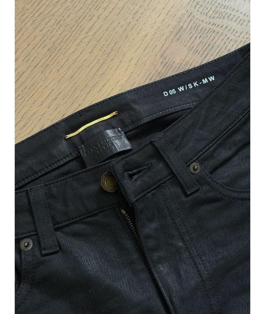 SAINT LAURENT Черные джинсы слим, фото 3