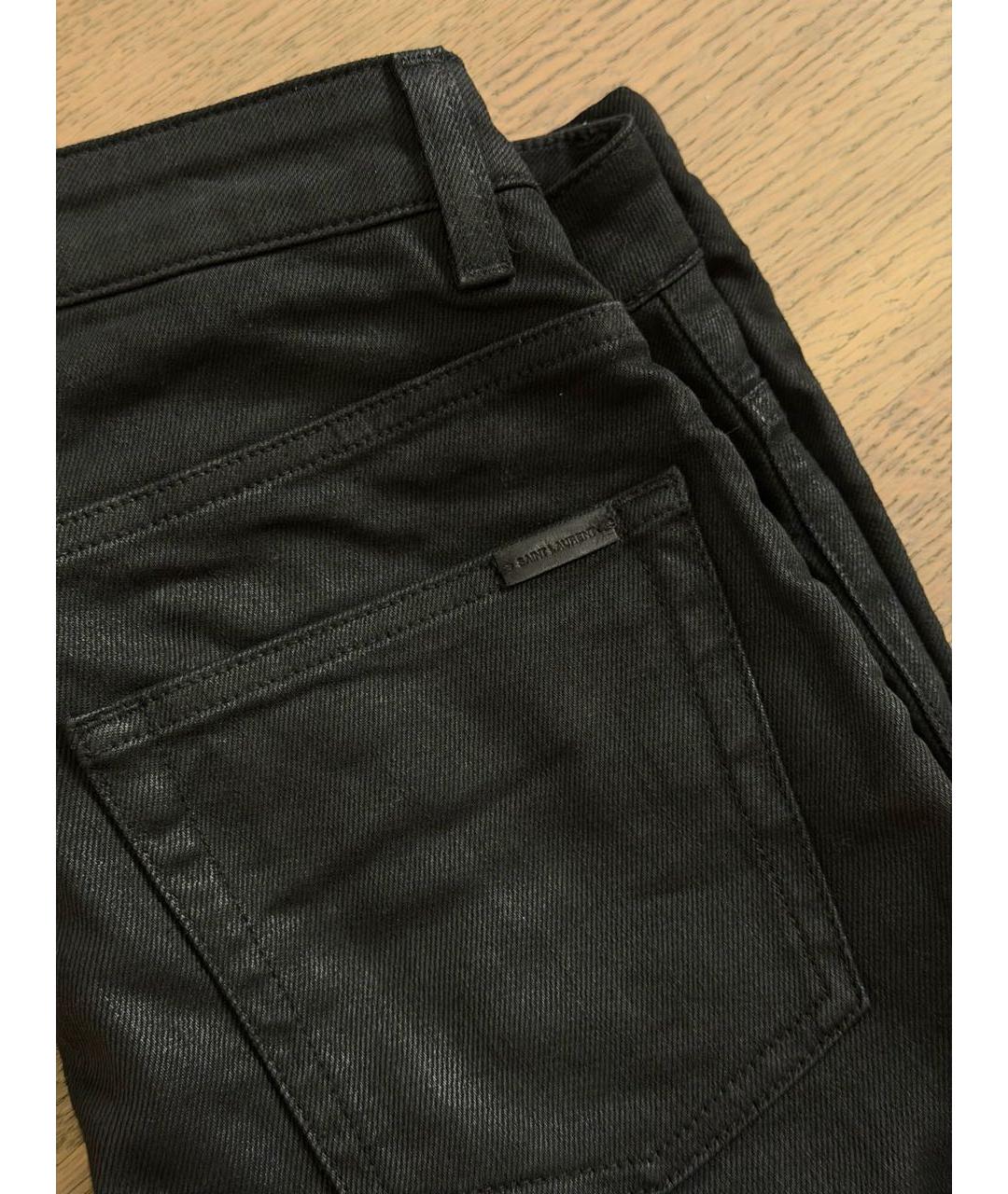 SAINT LAURENT Черные джинсы слим, фото 4