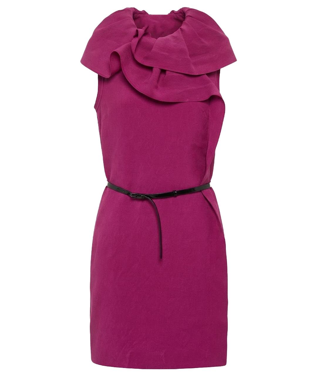 LANVIN Фуксия шелковое коктейльное платье, фото 1