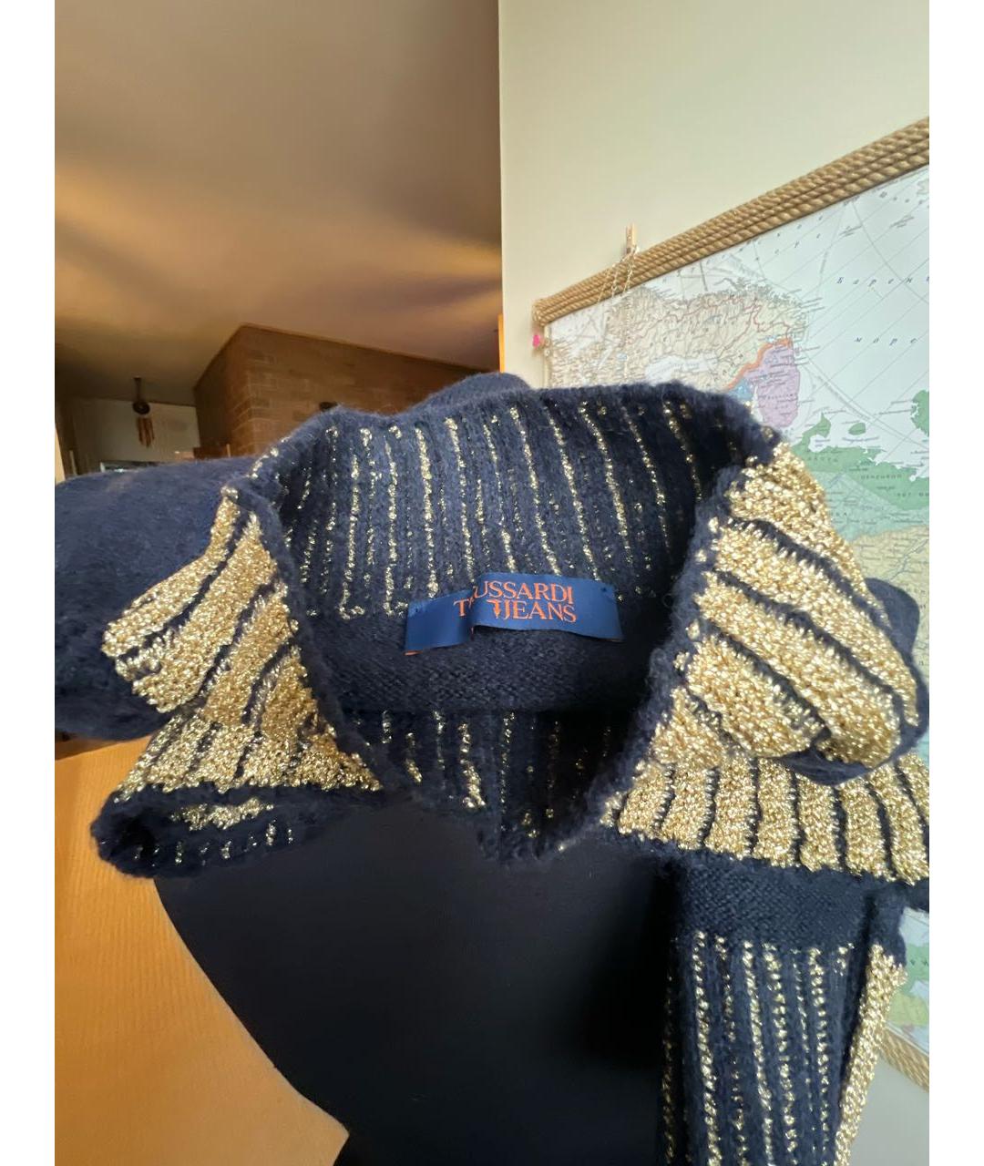 TRUSSARDI JEANS Темно-синяя водолазка, фото 4