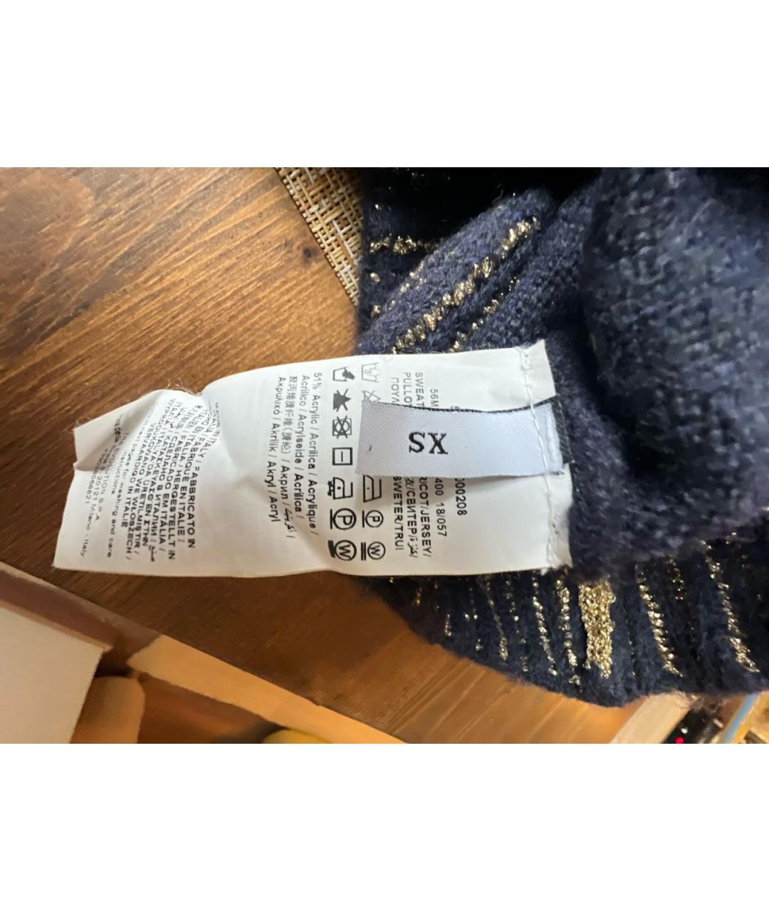 TRUSSARDI JEANS Темно-синяя водолазка, фото 7