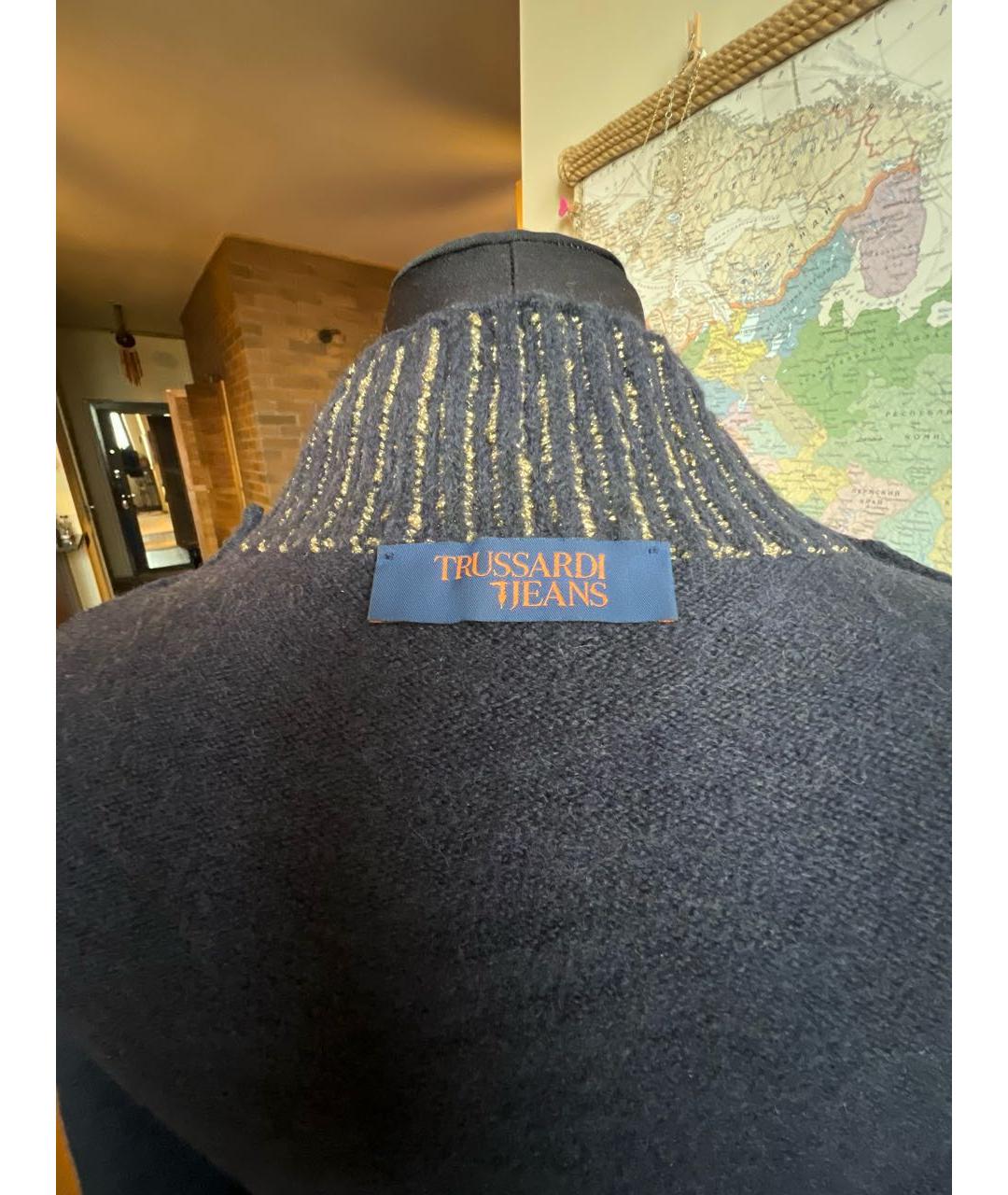 TRUSSARDI JEANS Темно-синяя водолазка, фото 3