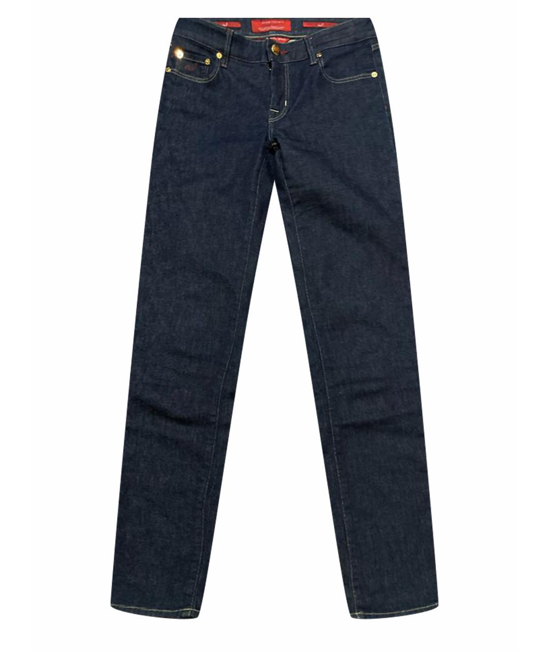 JACOB COHEN Темно-синие хлопковые прямые джинсы, фото 1