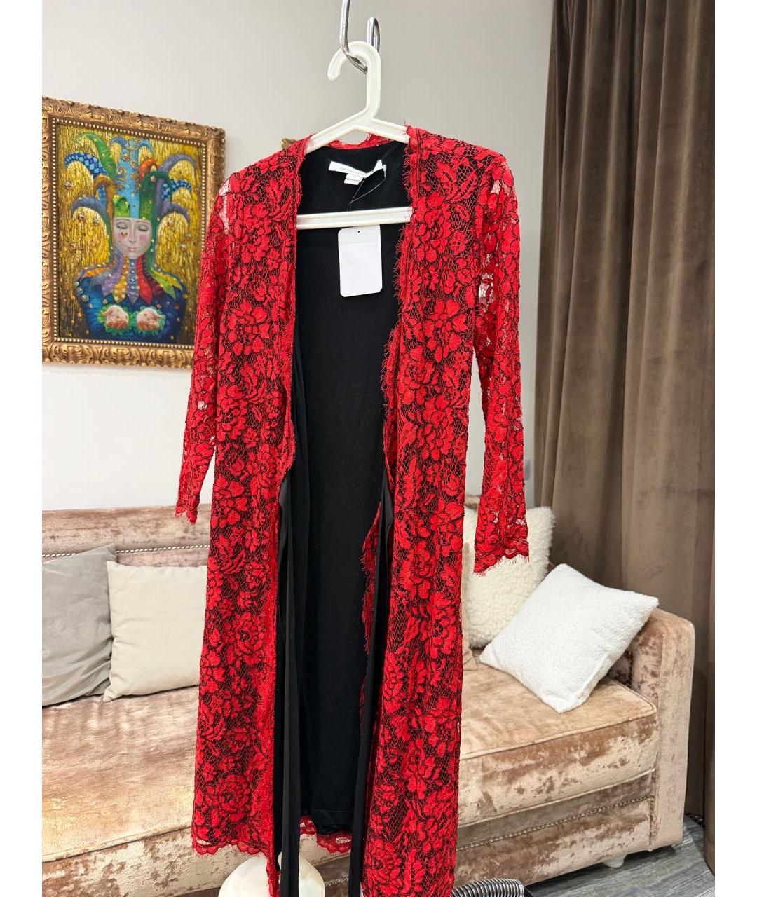 DIANE VON FURSTENBERG Красное кружевное вечернее платье, фото 7