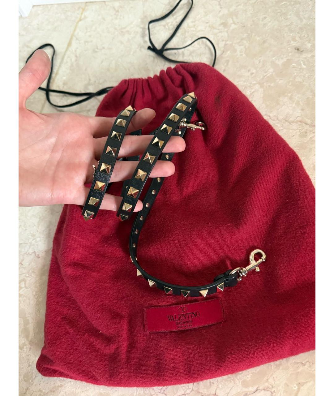 VALENTINO Черная кожаная сумка тоут, фото 8