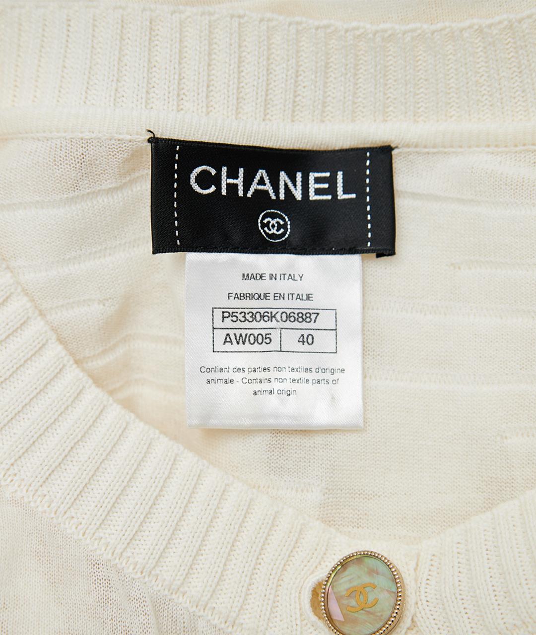 CHANEL Белое хлопковое повседневное платье, фото 8