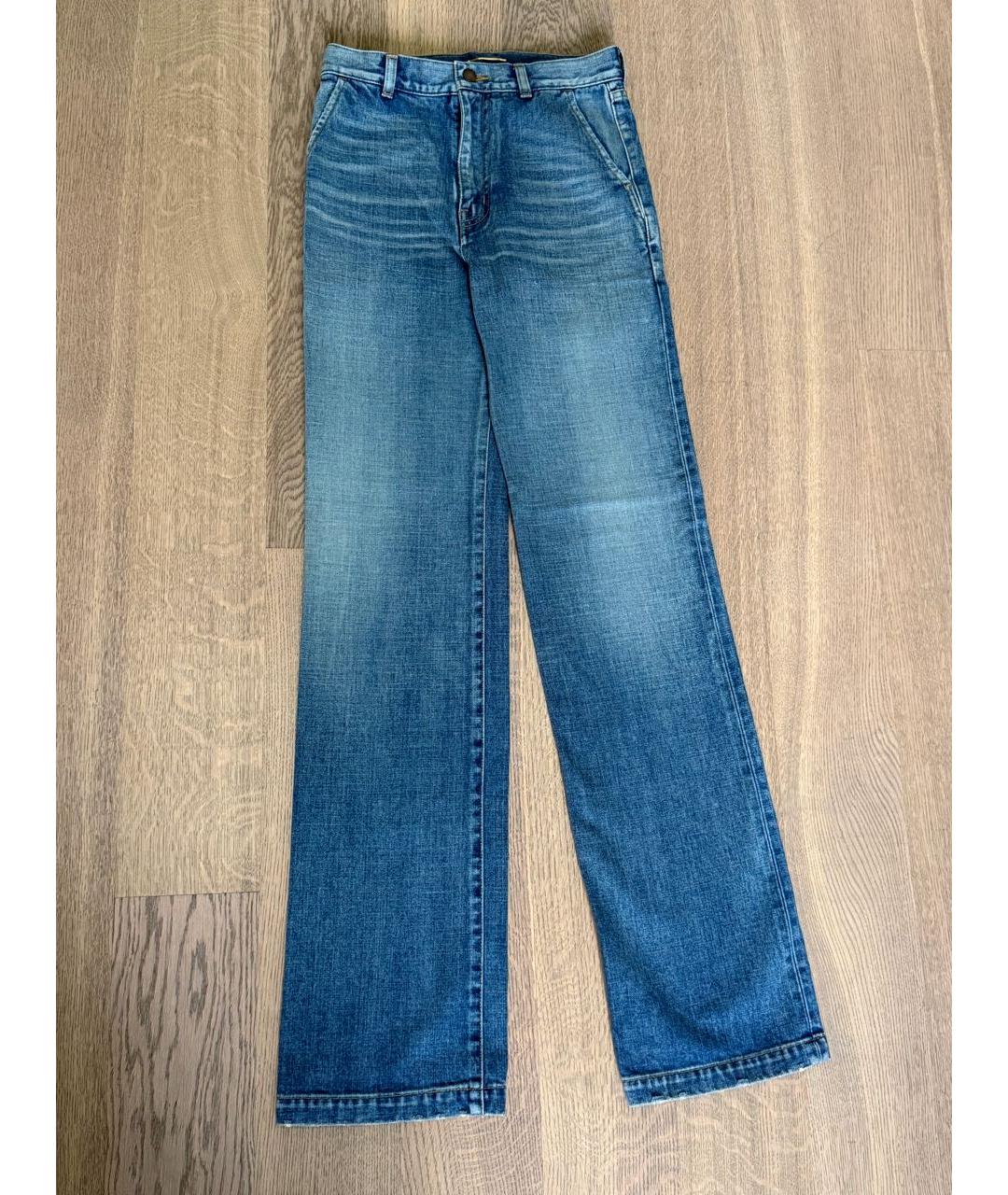 SAINT LAURENT Голубые прямые джинсы, фото 6
