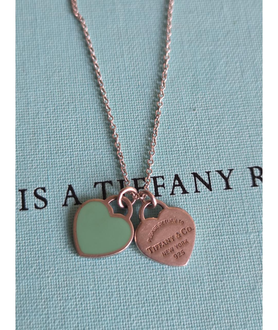 TIFFANY&CO Бирюзовое серебряное колье, фото 6