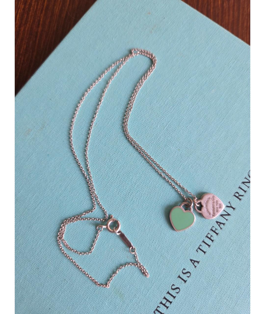 TIFFANY&CO Бирюзовое серебряное колье, фото 2
