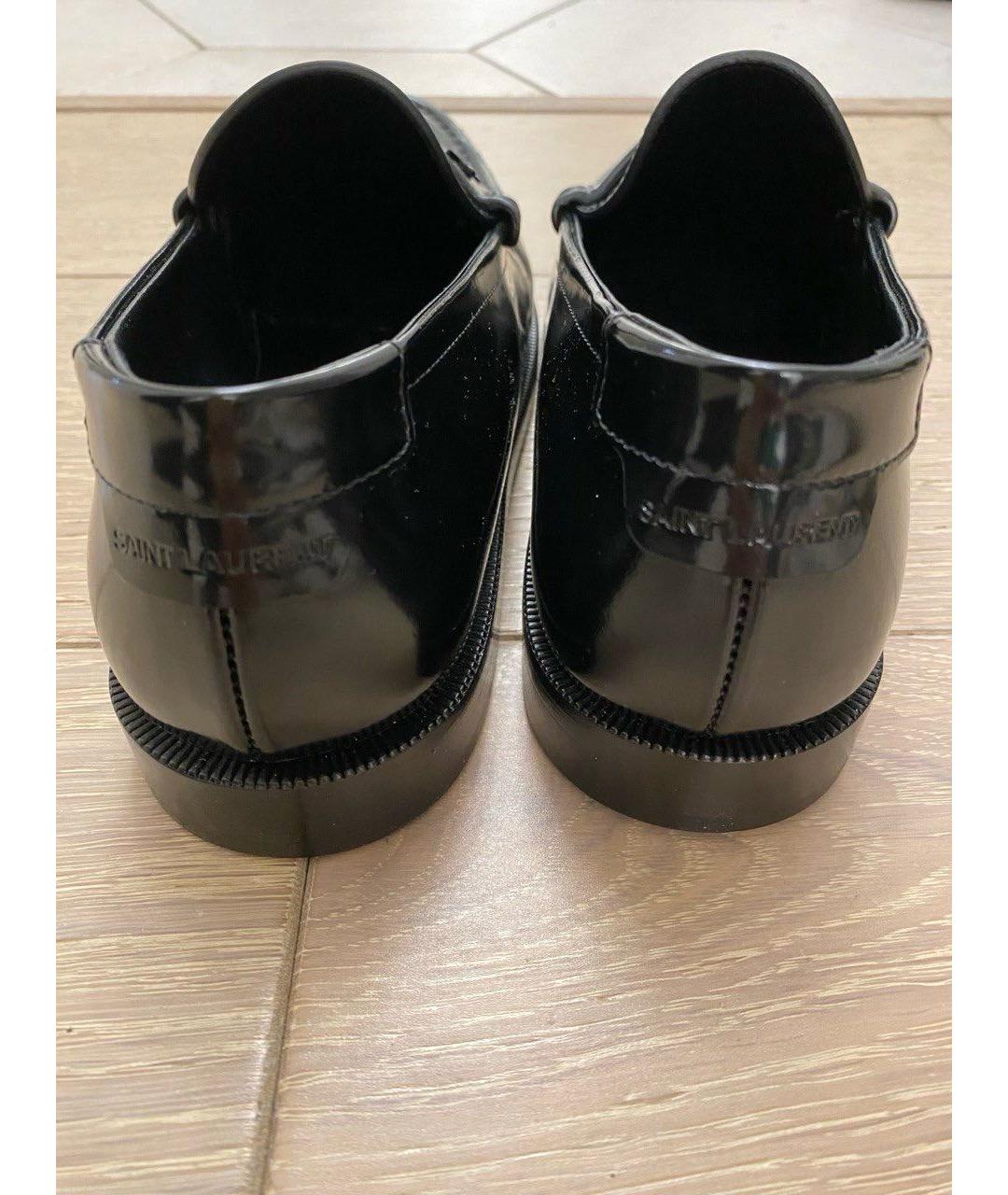 SAINT LAURENT Черные кожаные лоферы, фото 4