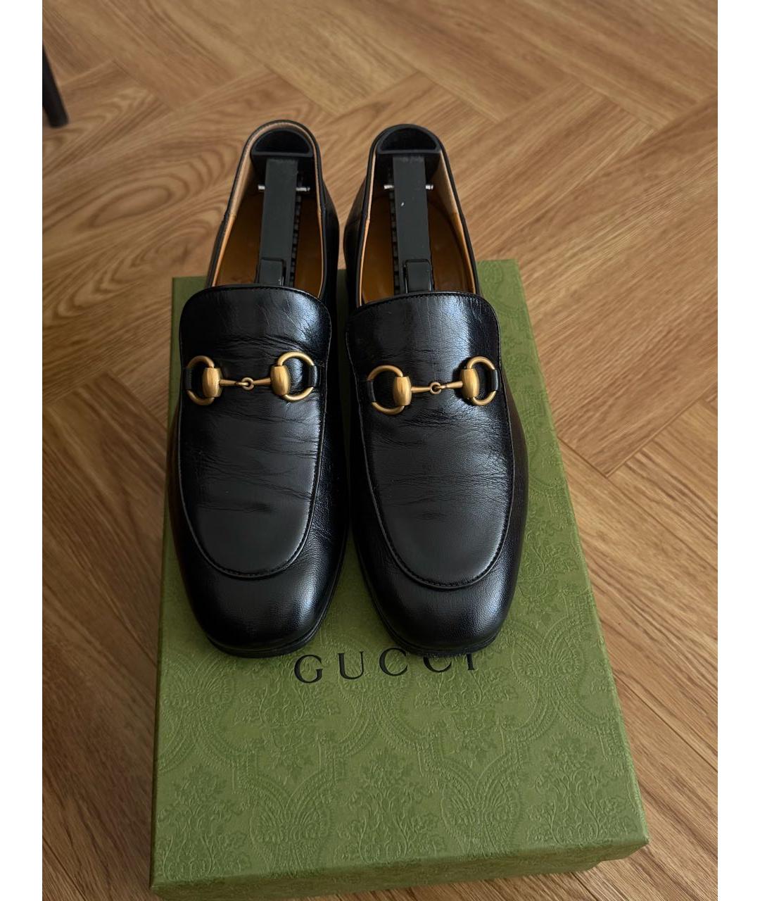 GUCCI Черные кожаные лоферы, фото 2