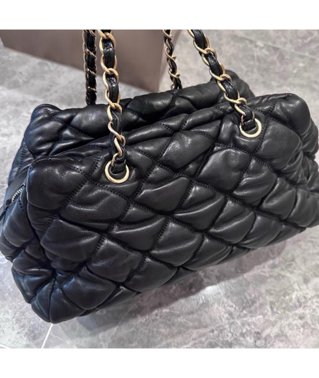 CHANEL Черная кожаная сумка через плечо, фото 6