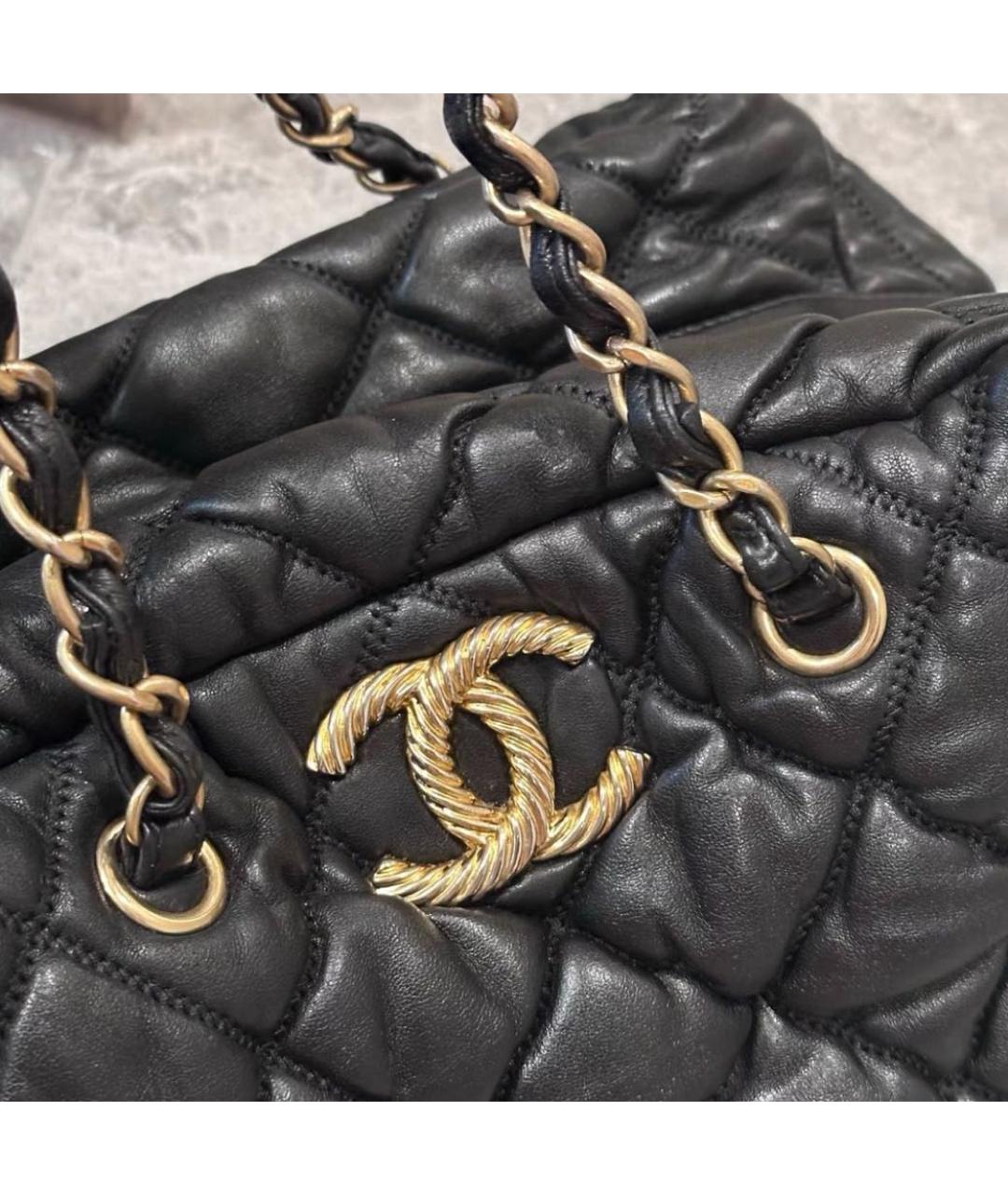 CHANEL Черная кожаная сумка через плечо, фото 3