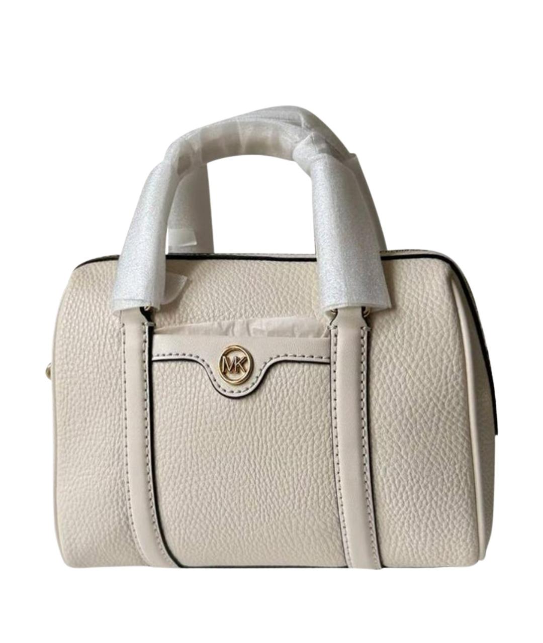 MICHAEL KORS Белая кожаная сумка с короткими ручками, фото 1