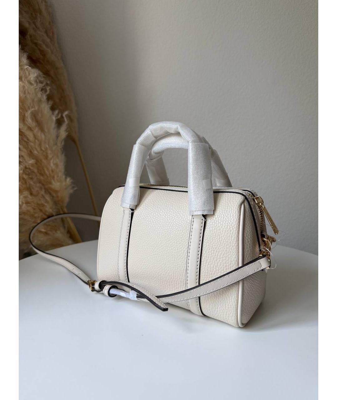 MICHAEL KORS Белая кожаная сумка с короткими ручками, фото 4