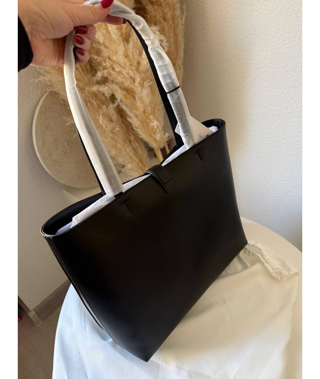 FURLA Черная кожаная сумка тоут, фото 3