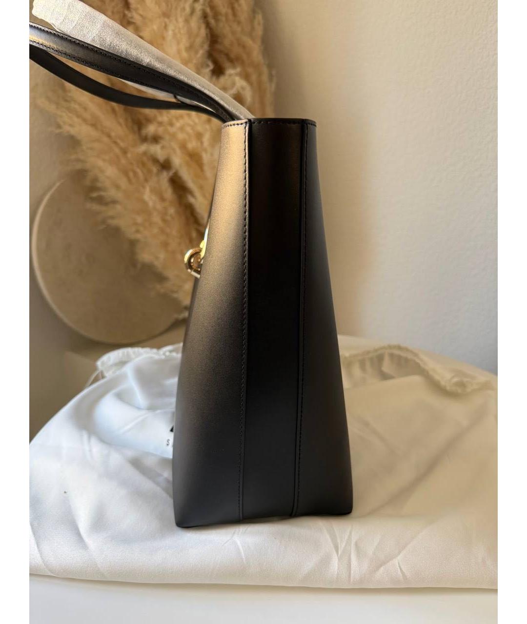 FURLA Черная кожаная сумка тоут, фото 2