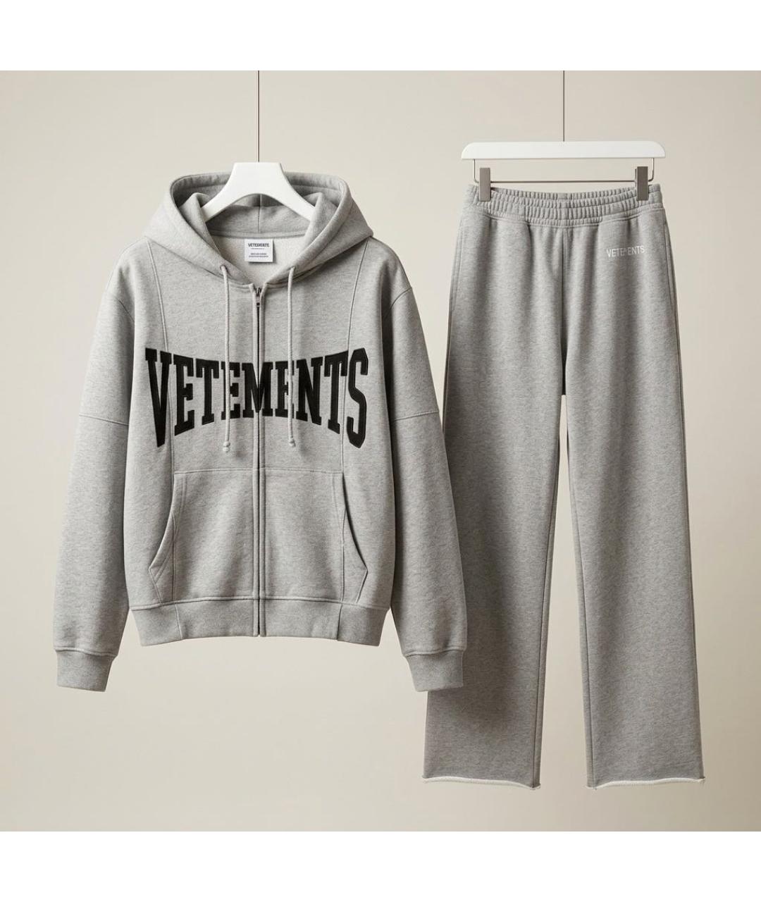 VETEMENTS Серый хлопковый спортивные костюмы, фото 4