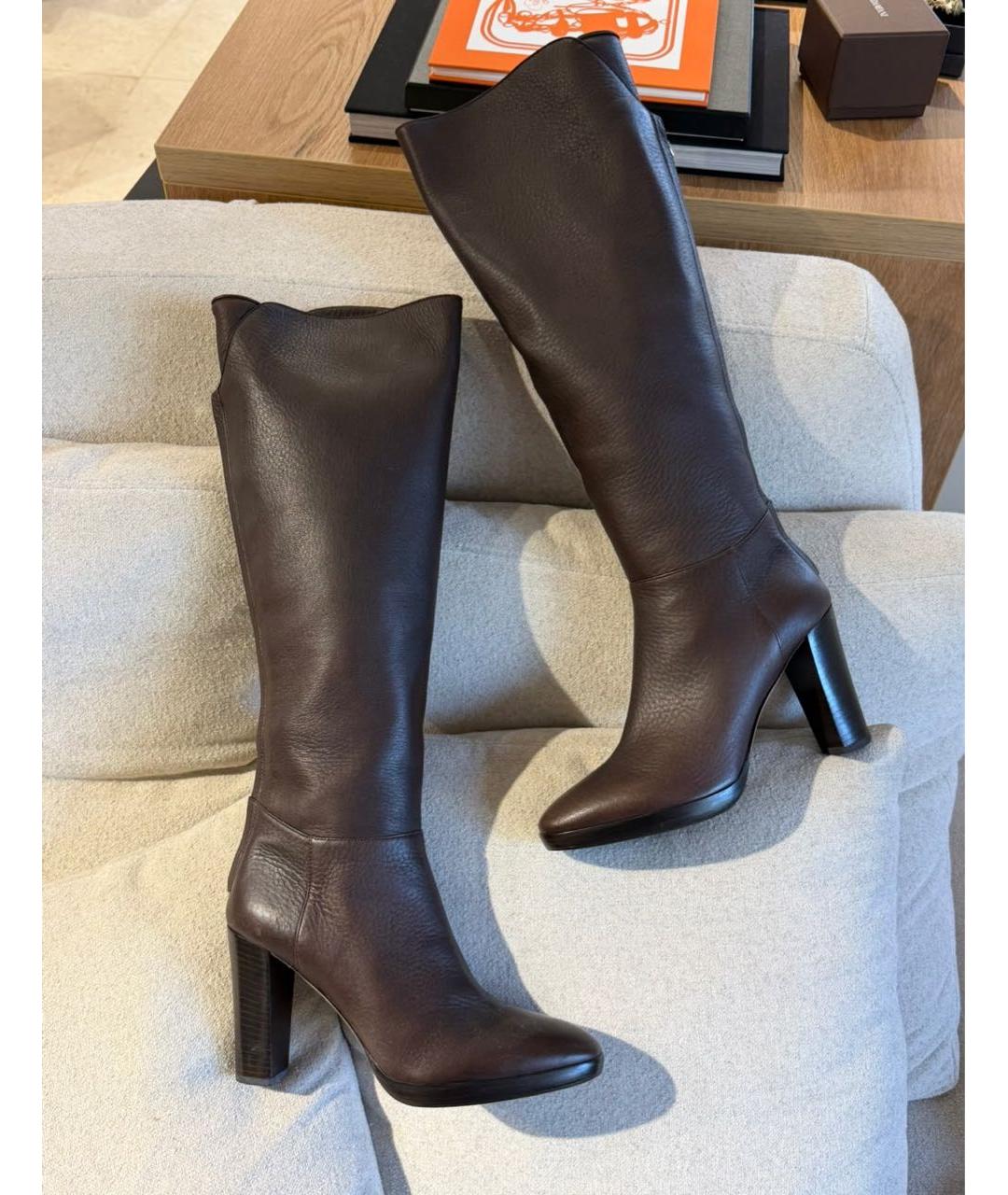 LORO PIANA Коричневые сапоги, фото 4