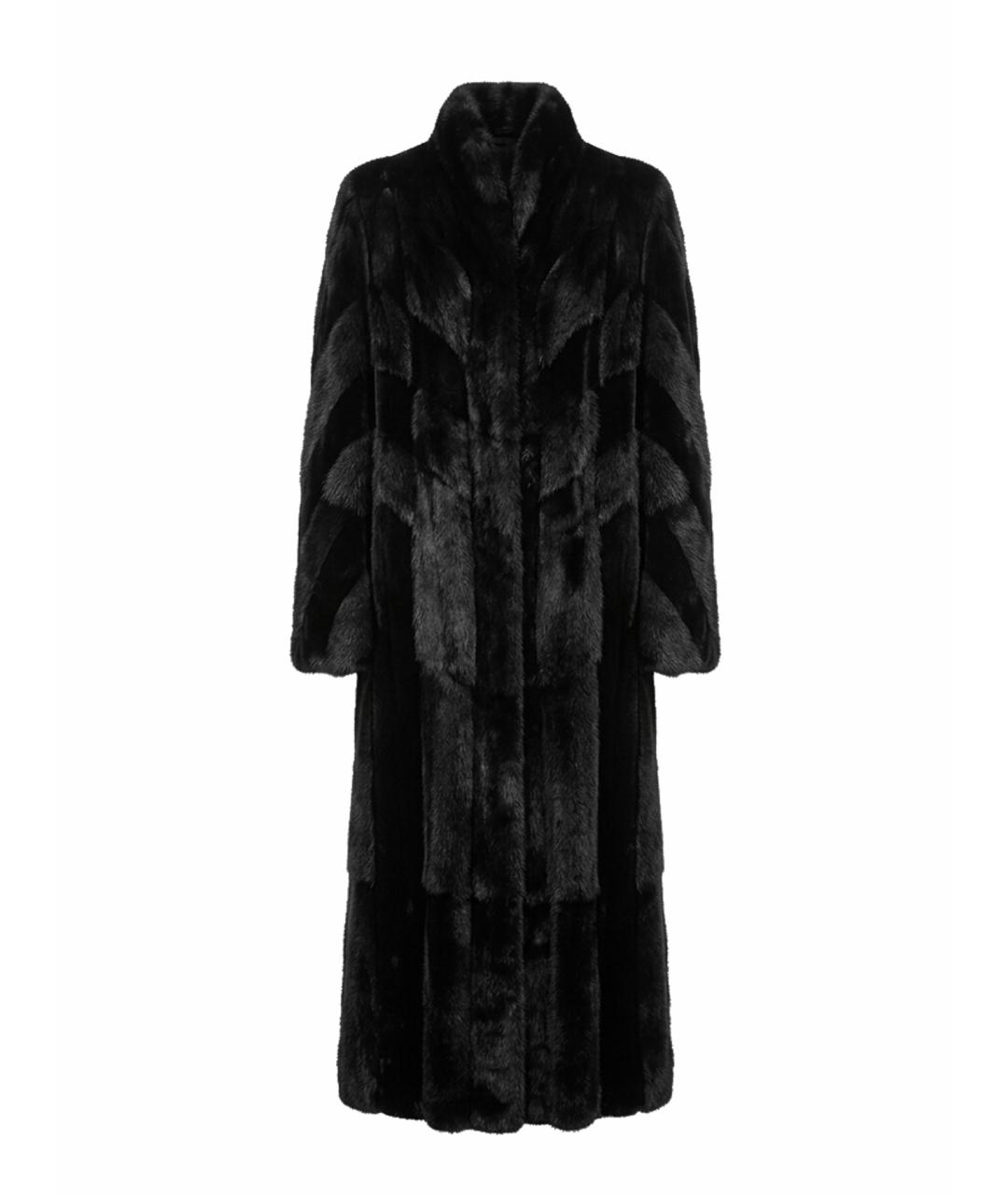 FENDI Черная меховая шуба, фото 1