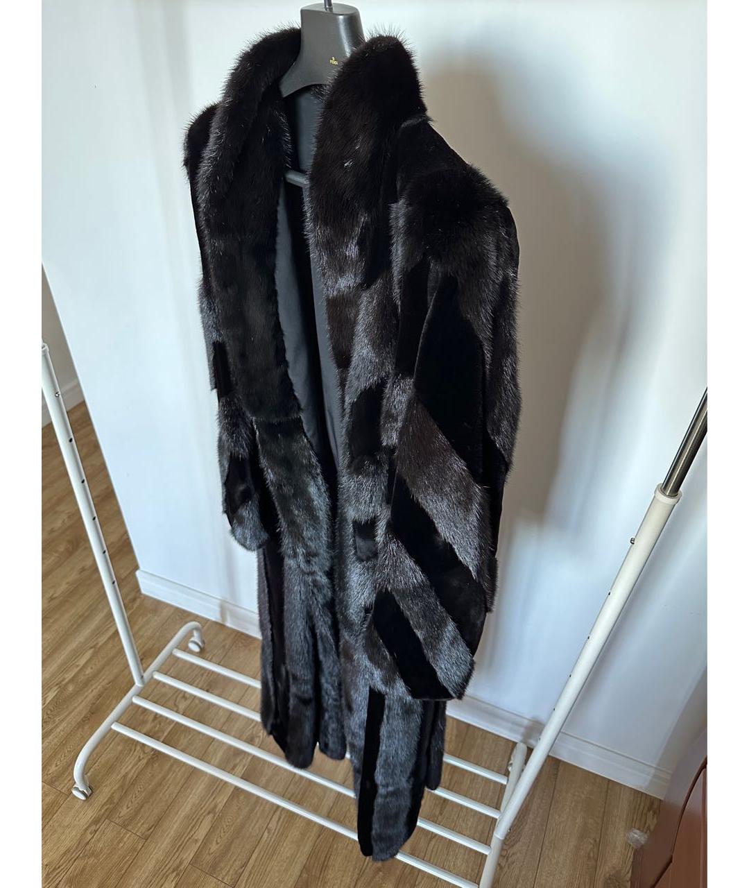 FENDI Черная меховая шуба, фото 4