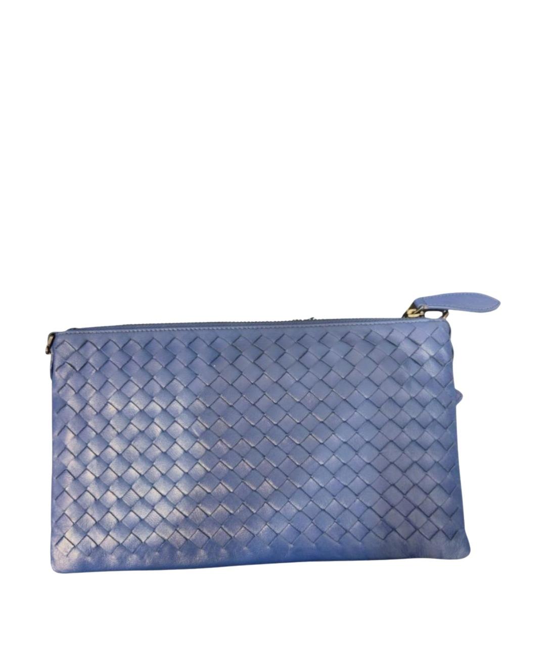 BOTTEGA VENETA Синий кожаный кошелек, фото 1
