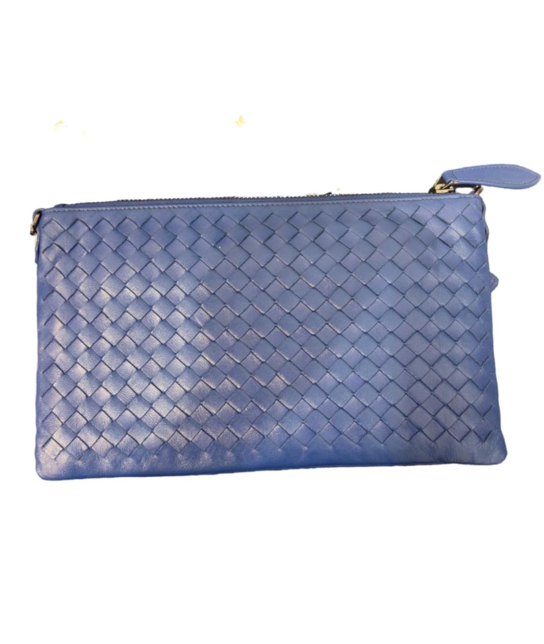 BOTTEGA VENETA Синий кожаный кошелек, фото 5