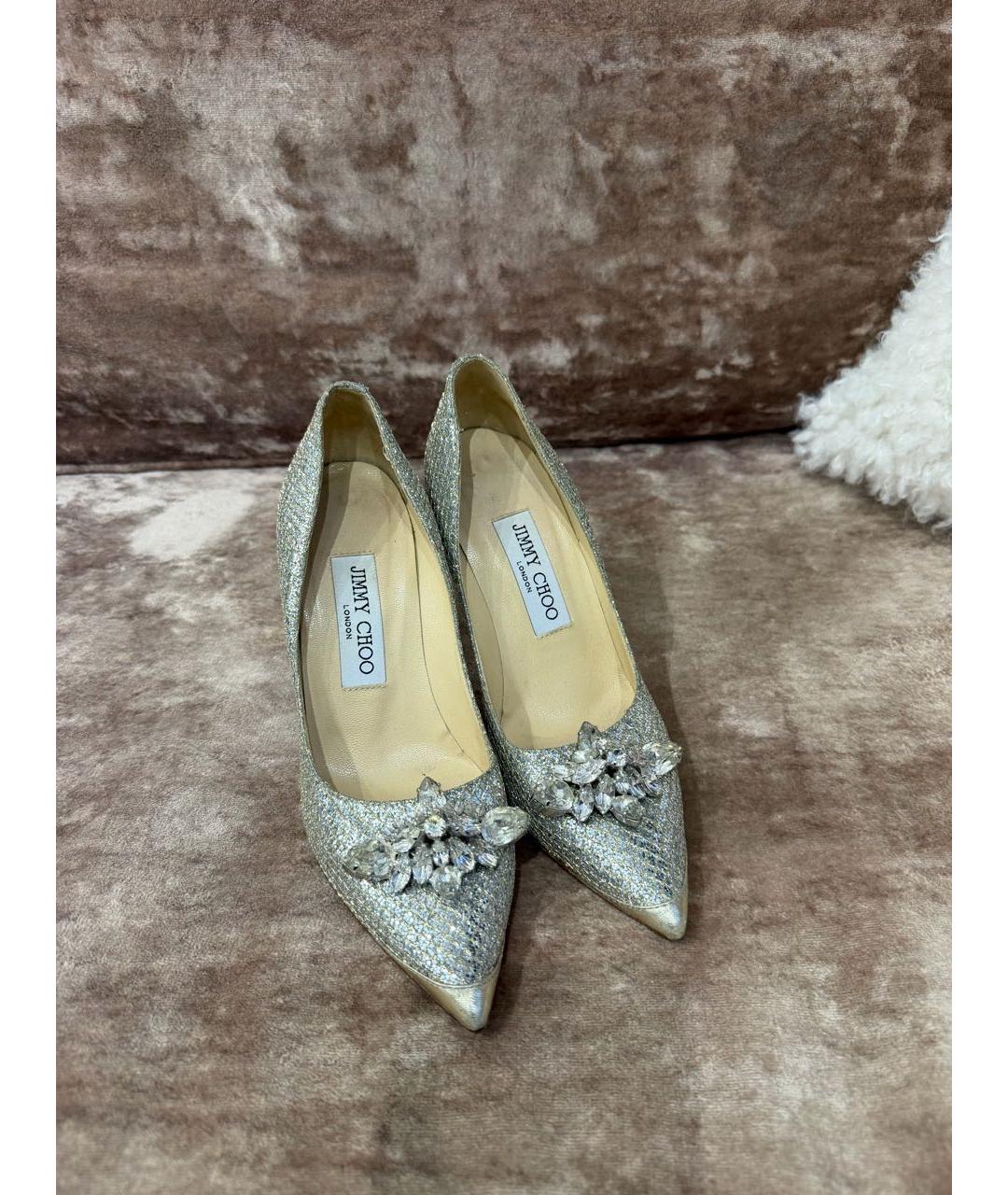 JIMMY CHOO Серебряные туфли, фото 2