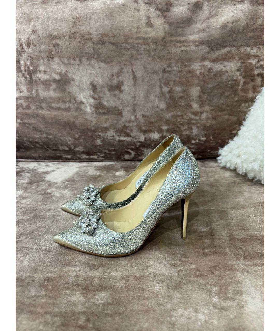 JIMMY CHOO Серебряные туфли, фото 3